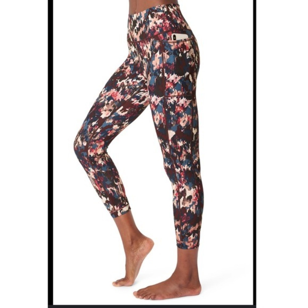 Sweaty Betty Super‎ Sculpt Pocket 7/8 Leggings Floral Print Workout Small